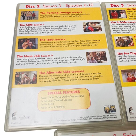 Seinfeld Seasons 1 & 2 Complete Season 3 (only 3 out of 4 Discs) DVD's Excellent - Picture 3 of 7